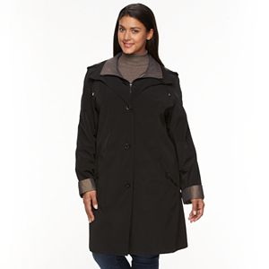 Plus Size Gallery Hooded Lined Rain Jacket