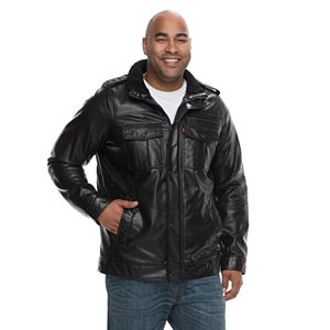 Men's Levi's® Sherpa-Lined Faux-Leather Trucker Jacket