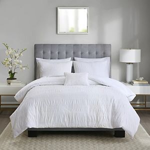 Madison Park 4-piece Kate Seersucker Duvet Cover Set