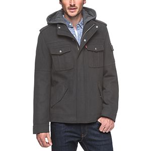 Big & Tall Levi's® Wool Hooded Trucker Jacket