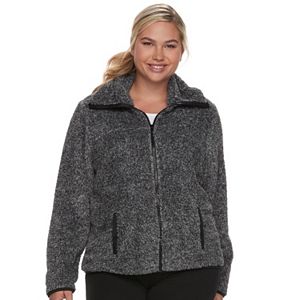 Juniors' Plus Size SO® Sherpa Zip-Up Jacket
