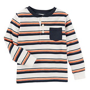 Toddler Boy OshKosh B'gosh® Striped Slubbed Henley Tee