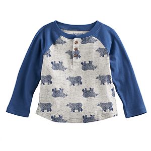 Baby Boy Jumping Beans® Bear Raglan Henley