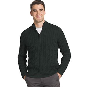 Men's IZOD Regular-Fit Cable Knit Quarter-Zip Sweater