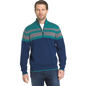Men's IZOD Regular-Fit Striped Quarter-Zip Pullover