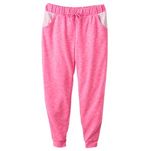 Girls Plus Size SO® Crochet Pocket Jogger Pants