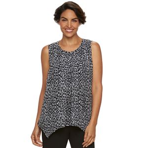 Women's Dana Buchman Pleated Mixed-Media Tank