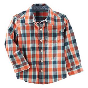 Toddler Boy OshKosh B'gosh® Button Down Plaid Shirt