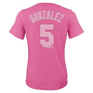 Girls 7-16 Majestic Colorado Rockies Carlos Gonzalez Player Name and Number Tee