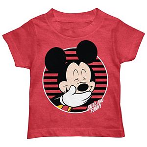 Disney's Mickey Mouse Toddler Boy Laughing Mickey Graphic Tee