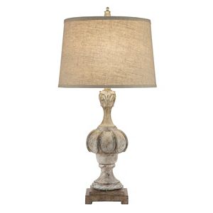 Catalina Lighting Weathered Faux-Wood Table Lamp