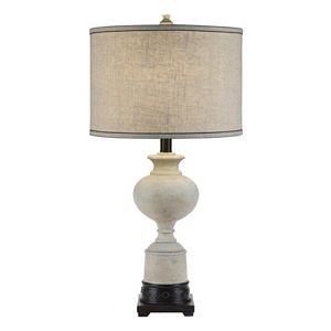Catalina Lighting Washed White Trophy Table Lamp