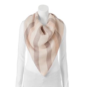 Candie's® Striped Metallic Triangle Scarf