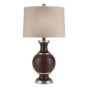 Catalina Lighting Two-Tone Round Table Lamp
