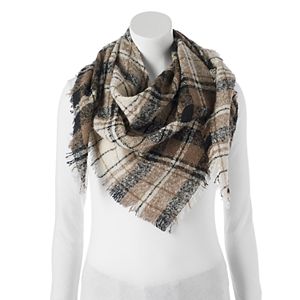 Candie's® Boucle Plaid Triangle Scarf