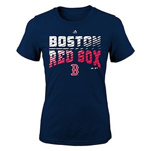 Girls 7-16 Majestic Boston Red Sox Team Stripes Tee