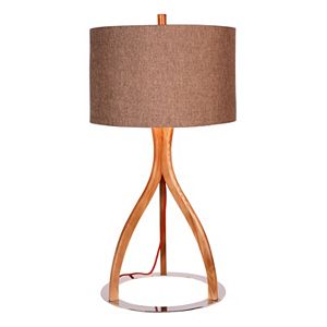 Catalina Lighting Faux Wood Table Lamp
