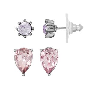 Simply Vera Vera Wang Inverted Teardrop & Round Nickel Free Stud Earring Set