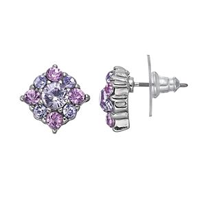 Simply Vera Vera Wang Purple Stone Cluster Nickel Free Stud Earrings