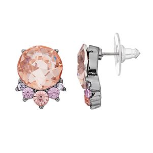 Simply Vera Vera Wang Pink Stone Cluster Nickel Free Stud Earrings