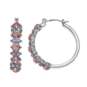 Simply Vera Vera Wang Simulated Crystal Nickel Free Hoop Earrings