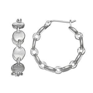 Simply Vera Vera Wang Nickel Free Disc Link Hoop Earrings