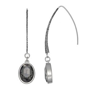 Simply Vera Vera Wang Nickel Free Oval Faceted Stone Threader Earrings
