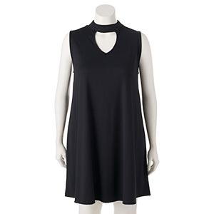 Juniors' Plus Size Mudd® Choker Neck Swing Dress!