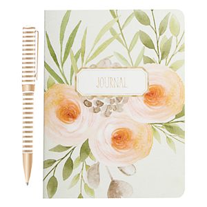 Laura Ashley Lifestyles Floral Journal & Pen 2-piece Set