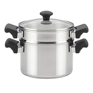 Farberware Classic Traditions 3-qt. Stainless Steel Saucepot with Steamer Insert