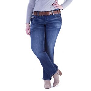 Juniors' Plus Size Amethyst Baby Bootcut Jeans