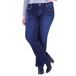 Juniors' Plus Size Amethyst Baby Bootcut Jeans