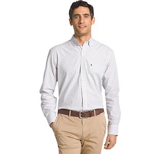 Men's IZOD Essential Regular-Fit Tattersall Checked Button-Down Shirt