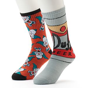 Men's The Simpsons 2-Pack Crew Socks