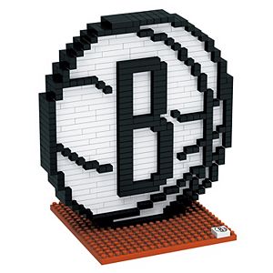 Forever Collectibles Brooklyn Nets BRXLZ 3D Logo Puzzle Set
