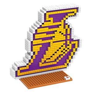 Forever Collectibles Los Angeles Lakers BRXLZ 3D Logo Puzzle Set