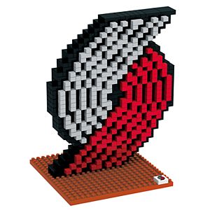 Forever Collectibles Portland Trail Blazers BRXLZ 3D Logo Puzzle Set