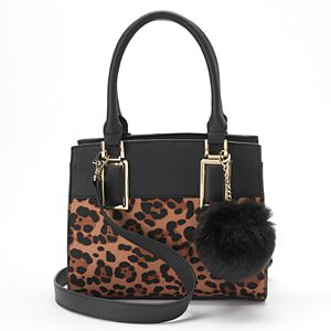 Apt. 9® Sugar Leopard Print Pom-Pom Mini Satchel