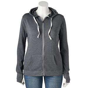 Juniors' Plus Size SO® Zip Up French Terry Hoodie