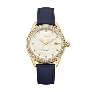 Drive From Citizen Eco-Drive Women's LTR Crystal Leather Watch