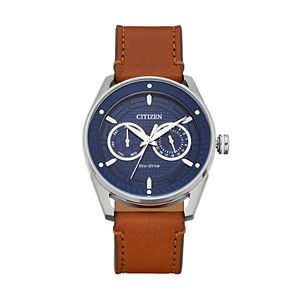 Drive From Citizen Eco-Drive Men's CTO Leather Watch - BU4020-01L