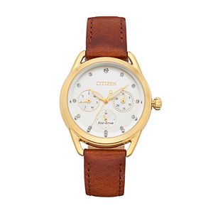 Drive From Citizen Eco-Drive Women's LTR Crystal Leather Watch - FD2052-07A
