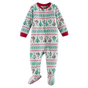 Baby Jammies For Your Families Christmas Tree Microfleece Footed Pajamas