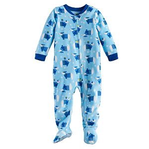 Baby Jammies For Your Families Hanukkah Polar Bear Microfleece Footed Pajamas