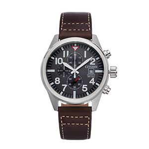 Citizen Men's Leather Chronograph Watch - AN3620-01H