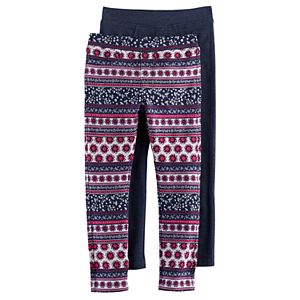 Girls 4-6x Freestyle Revolution 2-Pack Print & Solid Jeggings