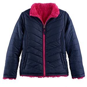 Girls 7-16 SO® Reversible Faux-Fur Quilted Jacket