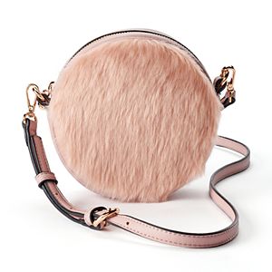 LC Lauren Conrad Petit Faux Fur Round Crossbody Bag