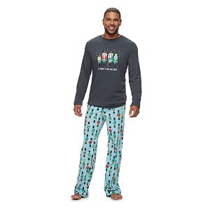 Big & Tall Jammies For Your Families Nutcracker Top & Fleece Bottoms Pajama Set