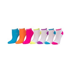 Girls 4-16 SO® 7-pk. Neon Lurex Low Cut Socks